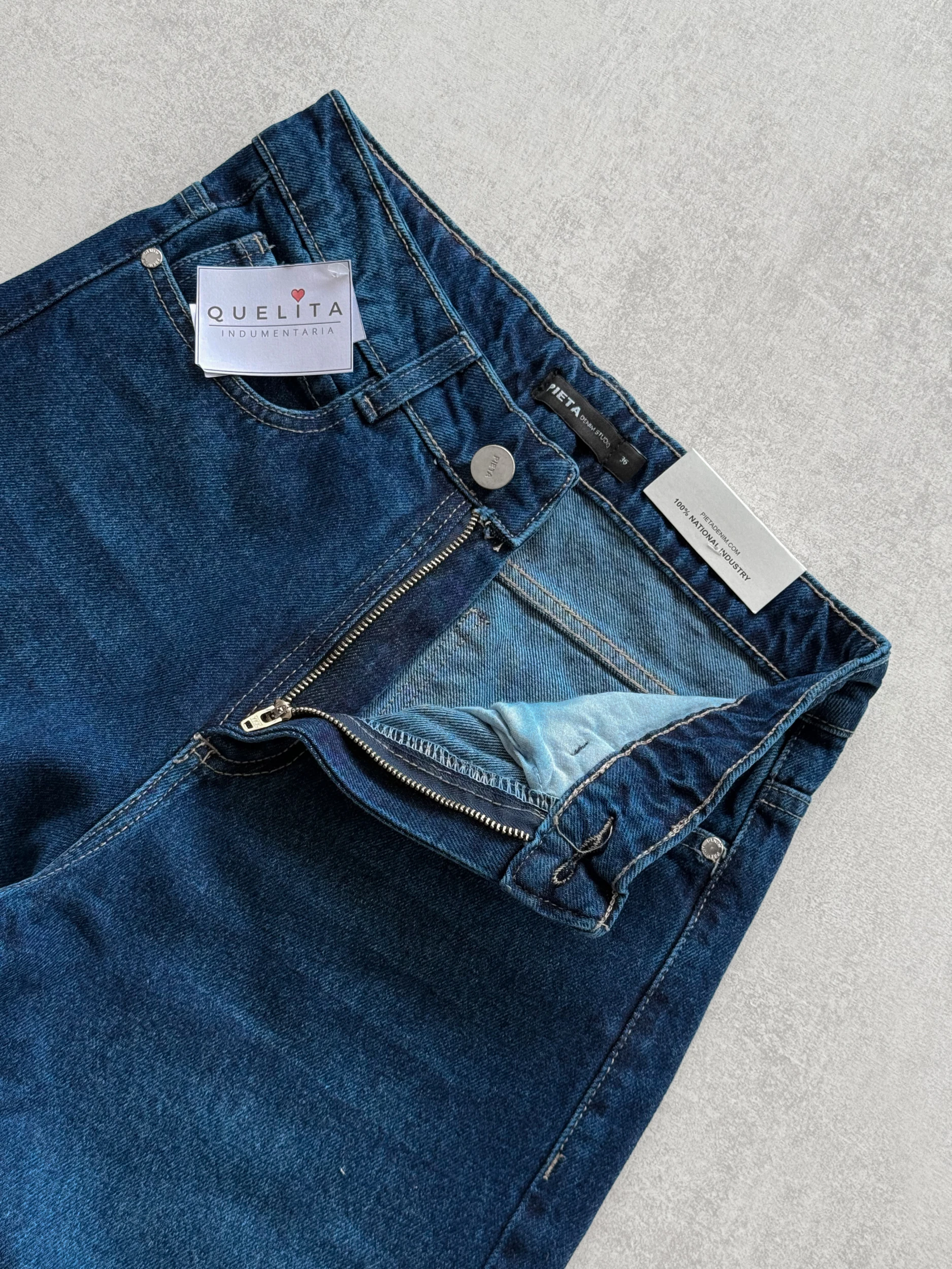 JEAN WIDE LEG FULL AZUL BIGOTES