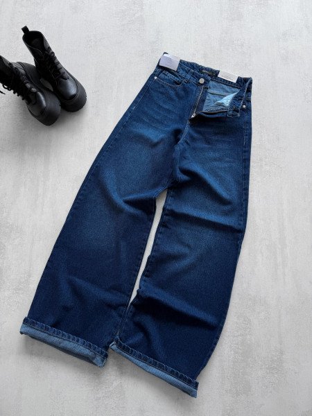 JEAN WIDE LEG FULL AZUL BIGOTES