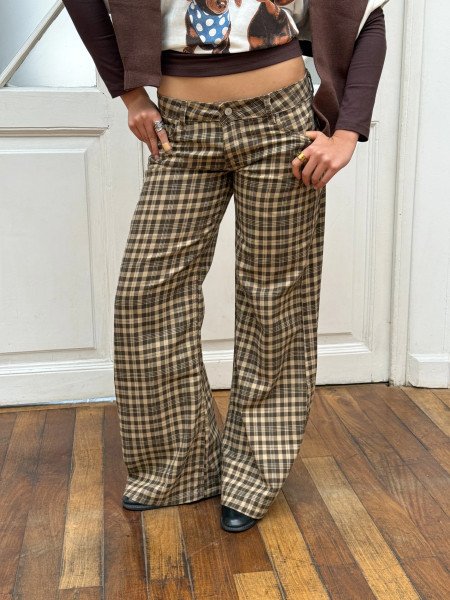 WIDE VENUS LOW WAIST TARTAN