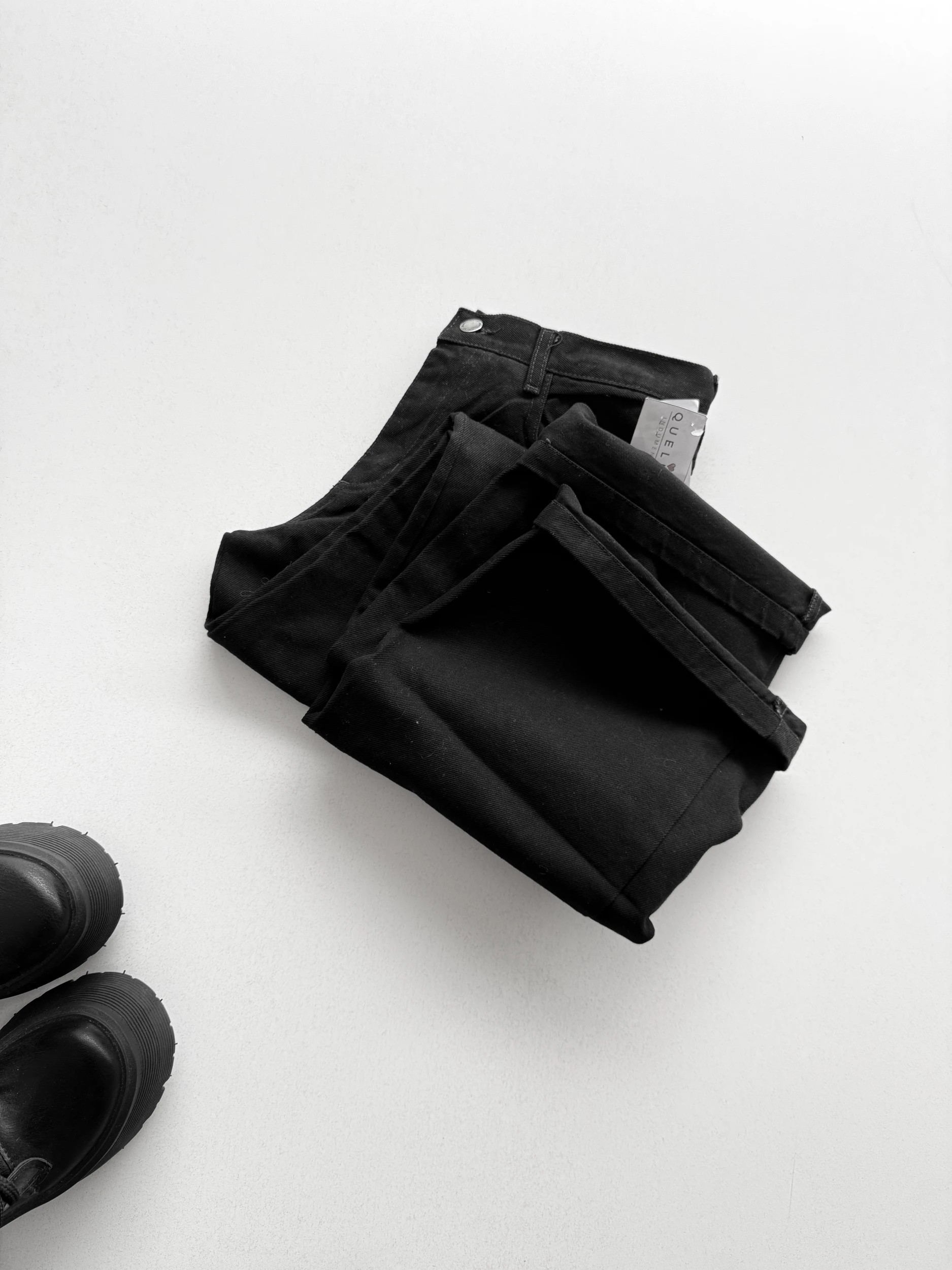 WIDE DENIM BLACK