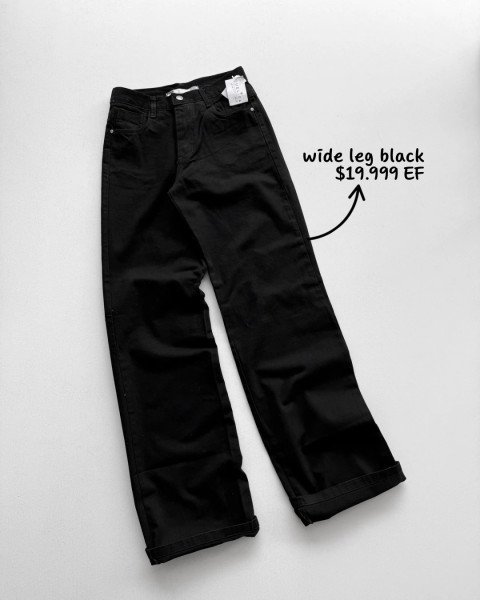 WIDE DENIM BLACK