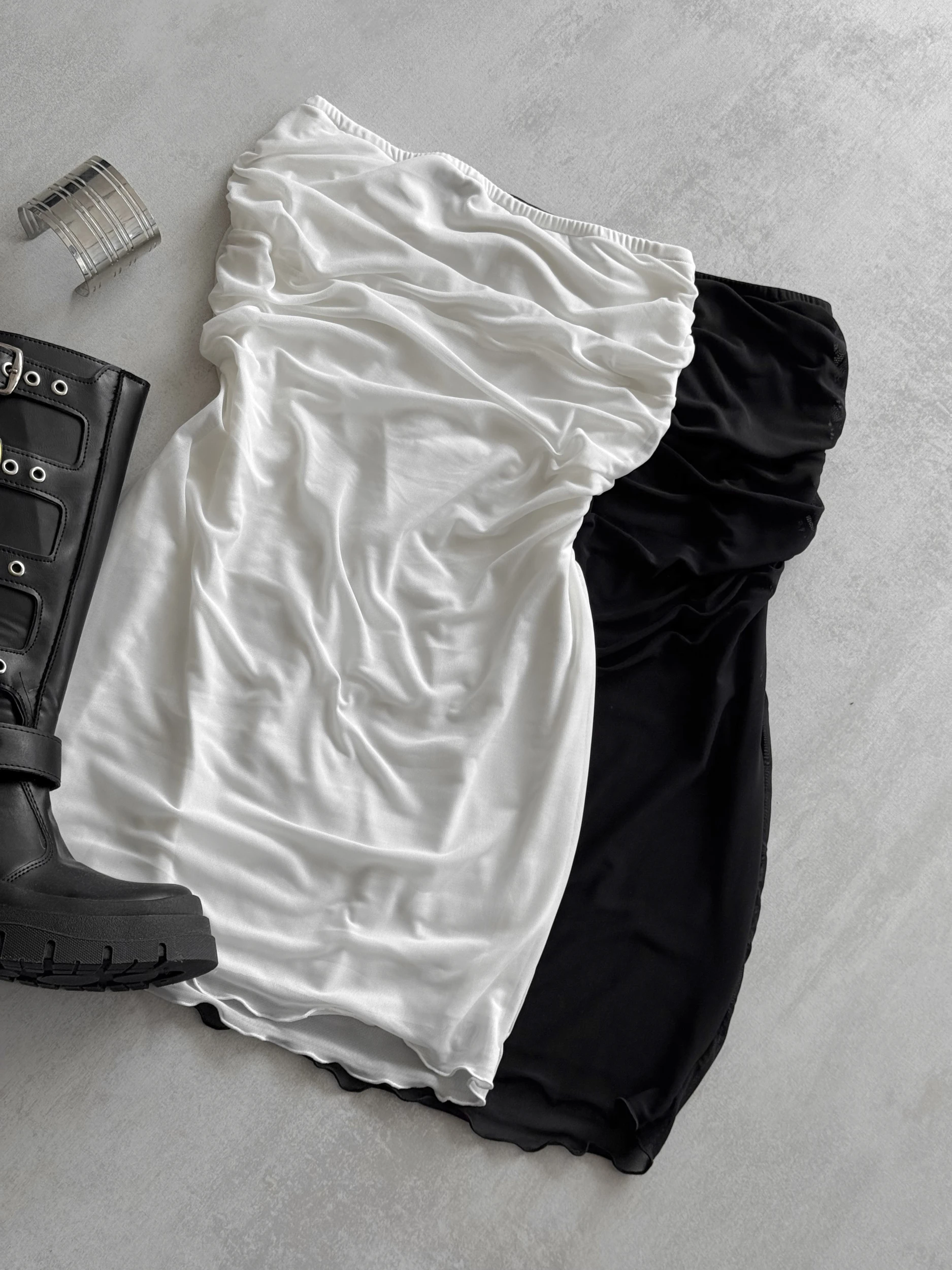 VESTIDO MICRO FRUNCE