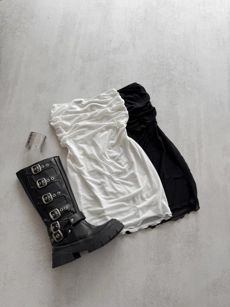 VESTIDO MICRO FRUNCE